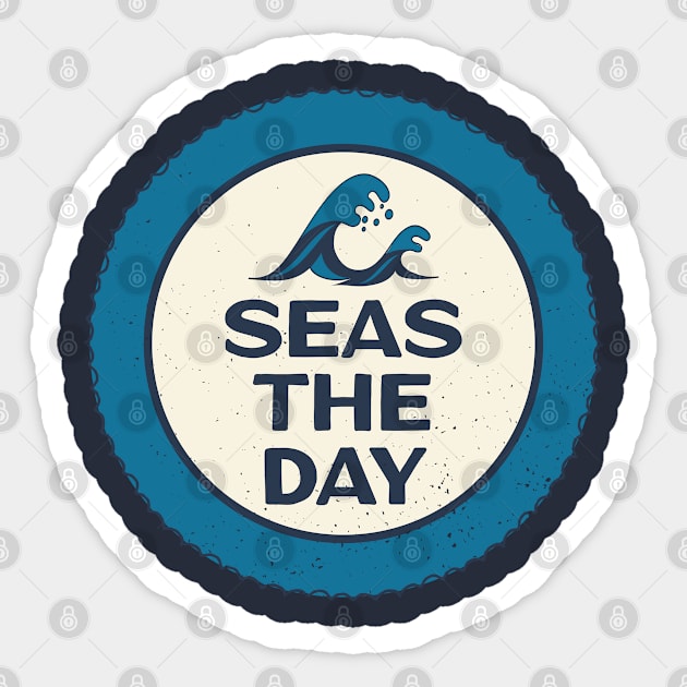Seas the Day Waves Sticker by SharksOnShore